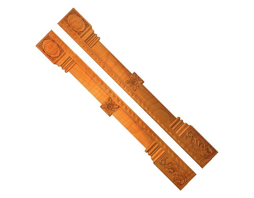 Piller - PILLER-16 Traditional Ornate Architectural Pillar 3D Relief Model